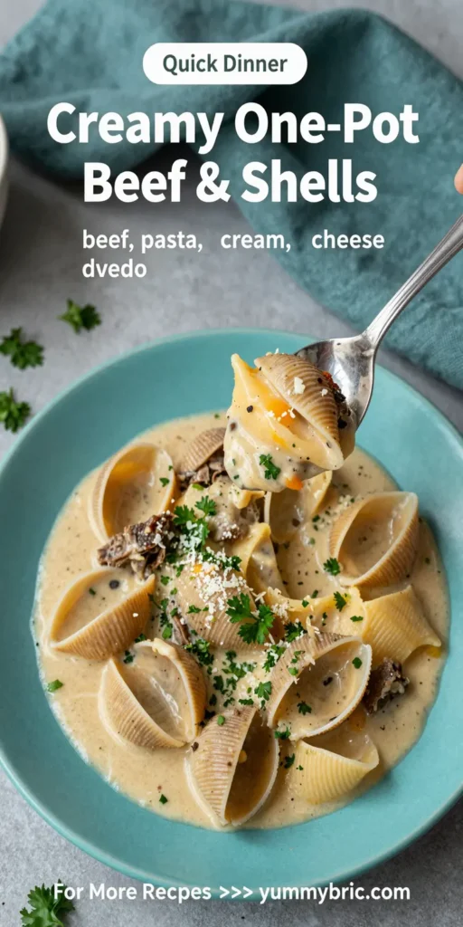 Creamy One-Pot Beef & Shells