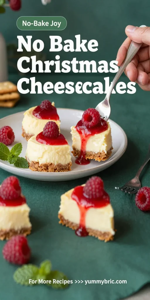 No Bake Christmas Mini Cheesecakes