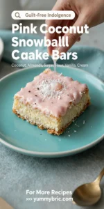 Pink Coconut Snowball Cake Bars