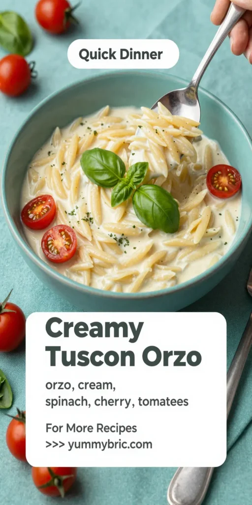 Creamy Tuscan Orzo