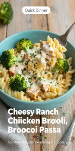 Cheesy Ranch Chicken and Broccoli Pasta Skillet
