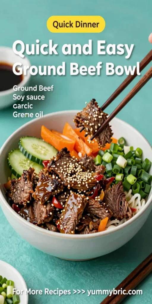 Quick and Easy Korean Ground Beef Bowl
