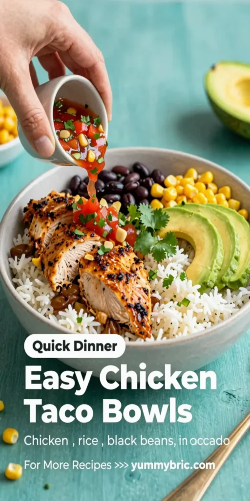 Easy Chicken Taco Rice Bowls