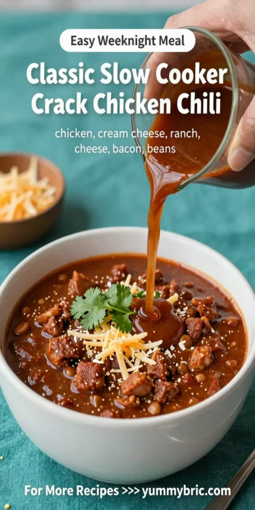 Classic Slow Cooker Crack Chicken Chili
