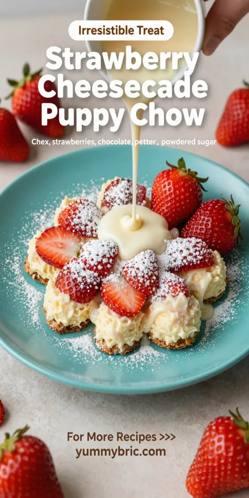 Strawberry Cheesecake Puppy Chow