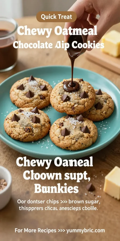 Chewy Oatmeal Chocolate Chip Cookies