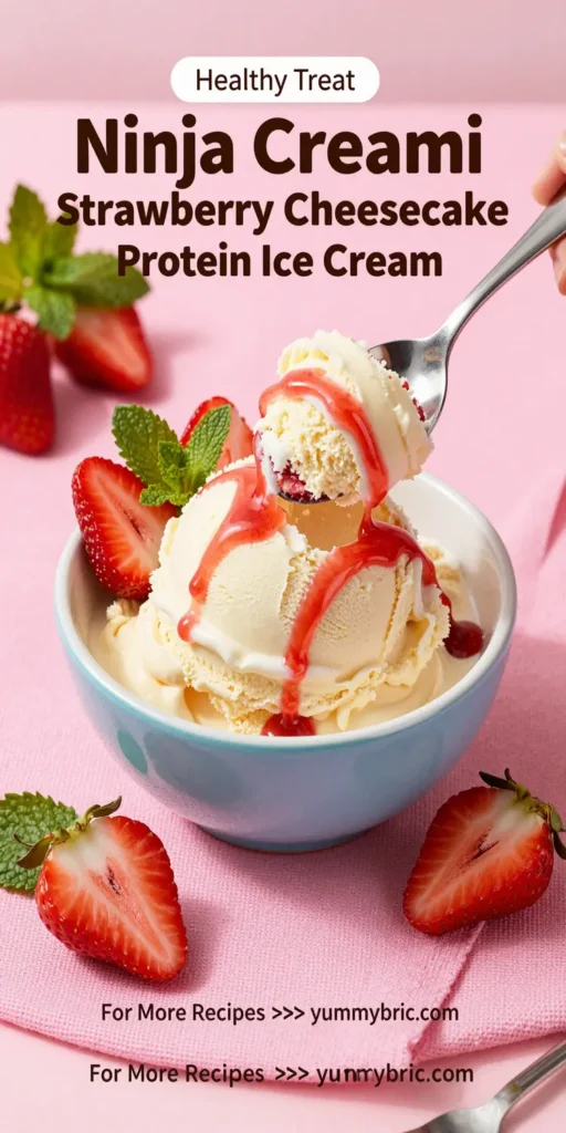 Ninja Creami Strawberry Cheesecake Protein Ice Cream