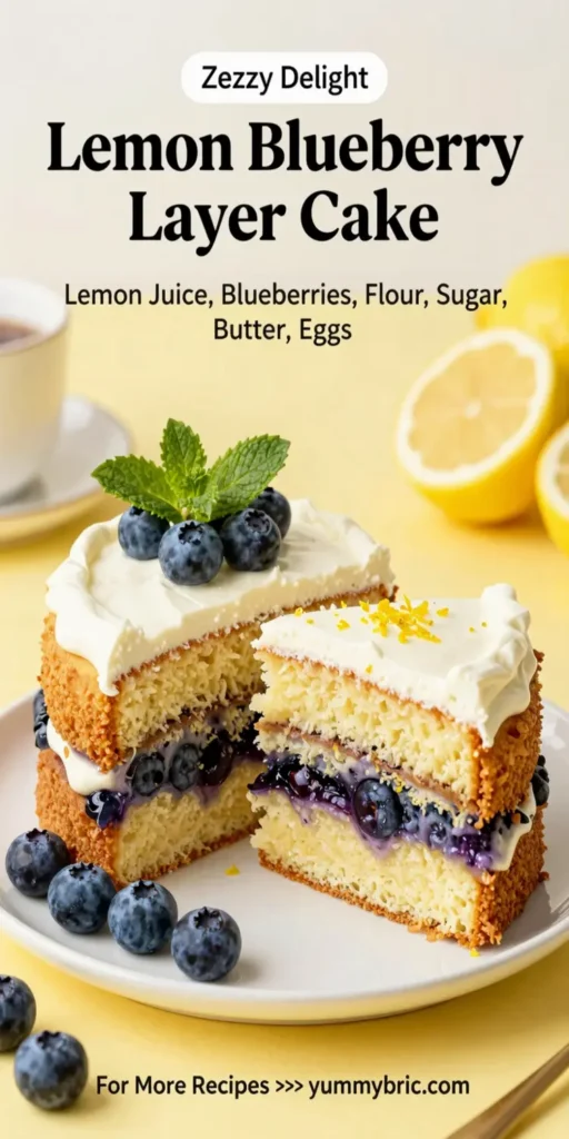 Lemon Blueberry Layer Cake