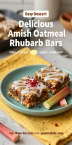 Delicious Amish Oatmeal Rhubarb Bars