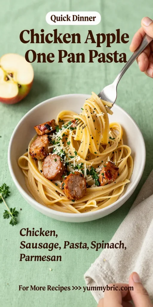 Chicken Apple Sausage One Pan Pasta