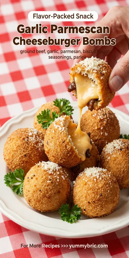 Garlic Parmesan Cheeseburger Bombs