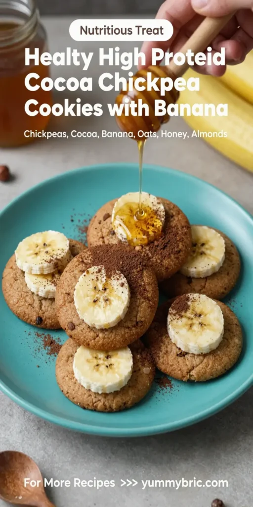 Healthy High Protein Cocoa Chickpea Cookies with Banana