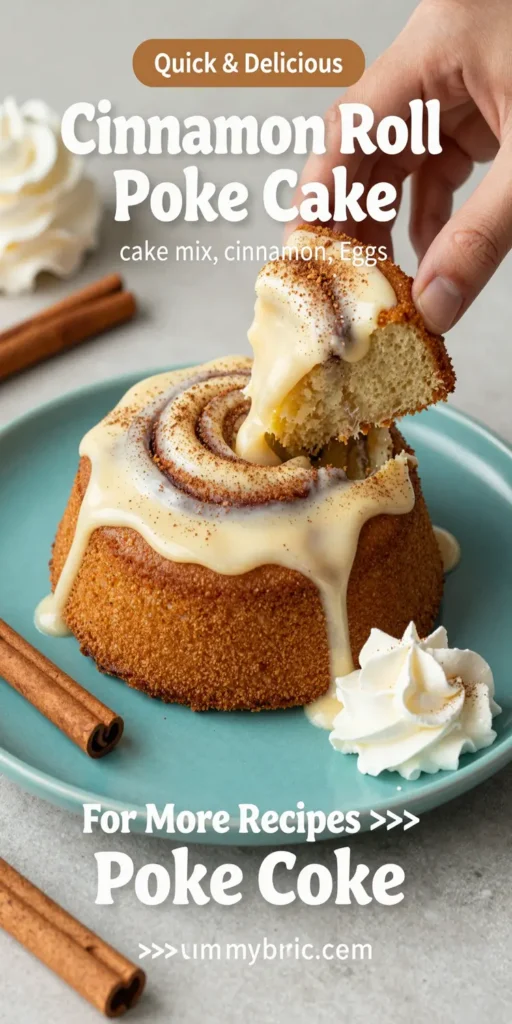 Cinnamon Roll Poke Cake