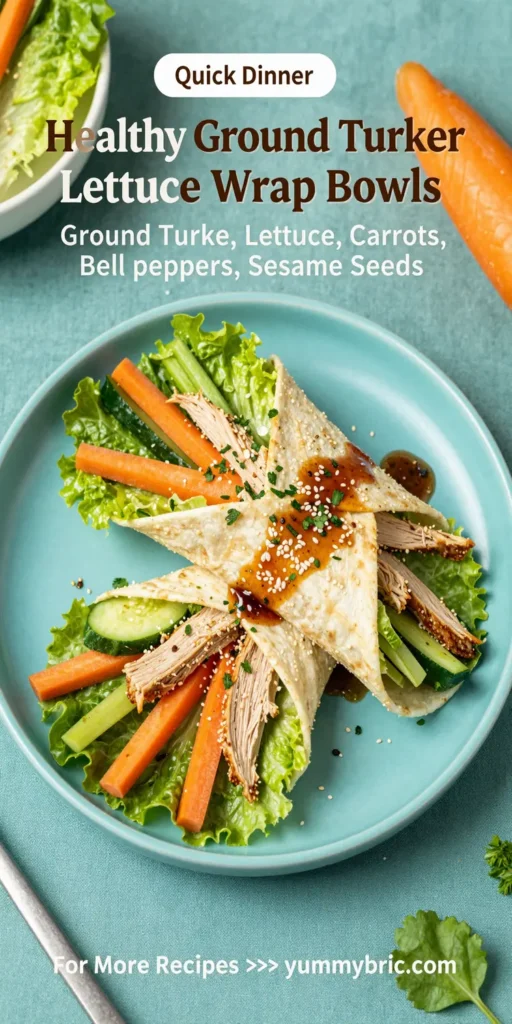 Healthy Ground Turkey Lettuce Wrap Bowls