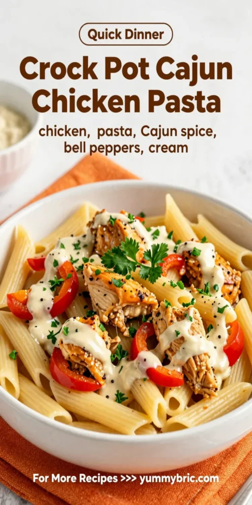 Crock Pot Cajun Chicken Pasta