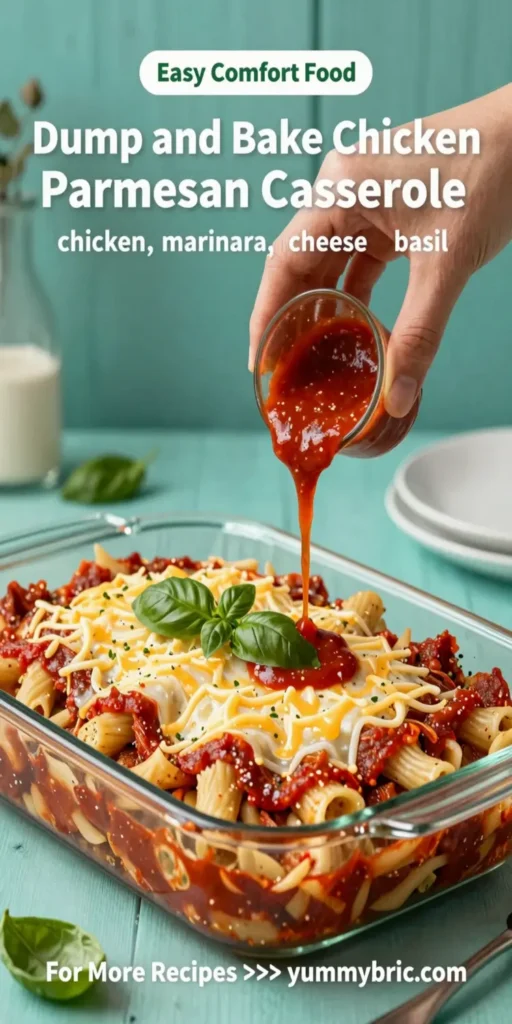 Dump and Bake Chicken Parmesan Casserole