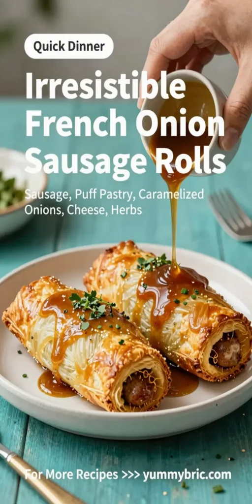 Irresistible French Onion Sausage Rolls