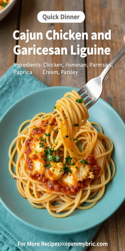 Cajun Chicken and Garlic Parmesan Linguine