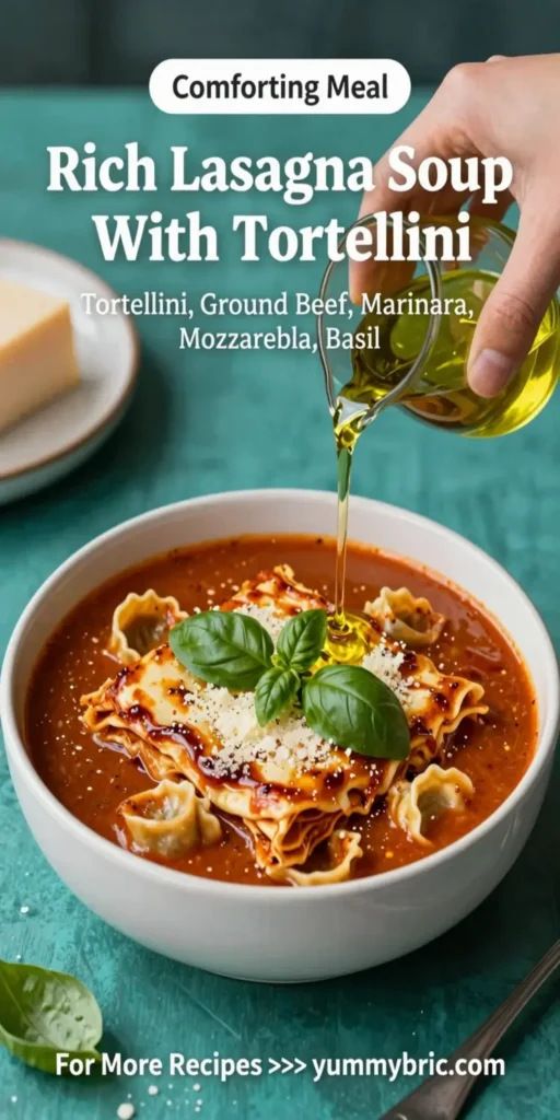 Rich Lasagna Soup With Tortellini