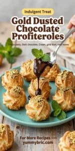 Gold Dusted Chocolate Profiteroles