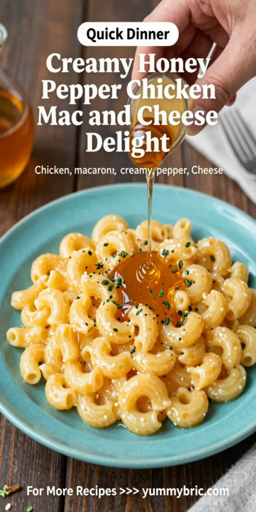 Creamy Honey Pepper Chicken Mac and Cheese Delight