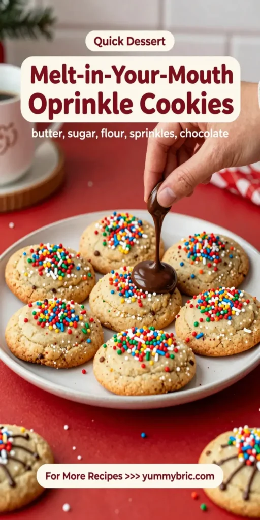Melt-in-Your-Mouth Christmas Sprinkle Cookies