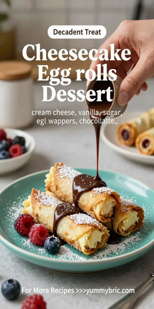 Cheesecake Egg Rolls Dessert