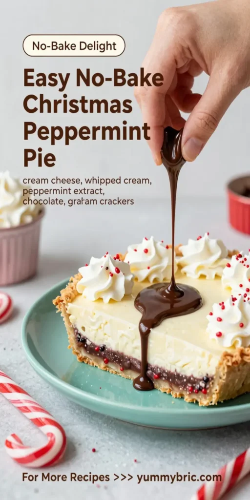 Easy No-Bake Christmas Peppermint Pie