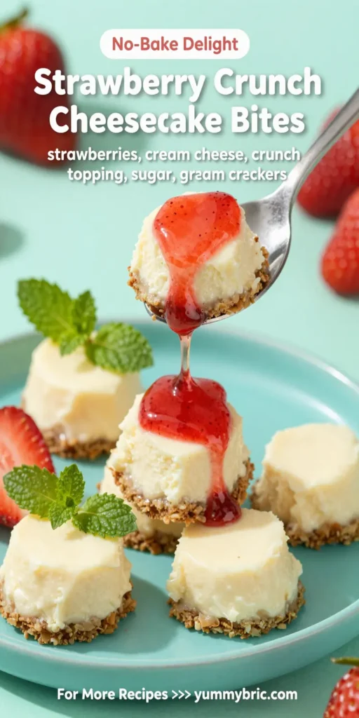 Strawberry Crunch Cheesecake Bites