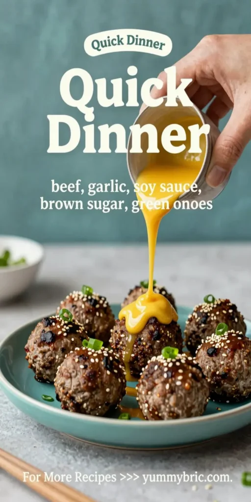Korean BBQ Meatballs with Spicy Mayo Dip