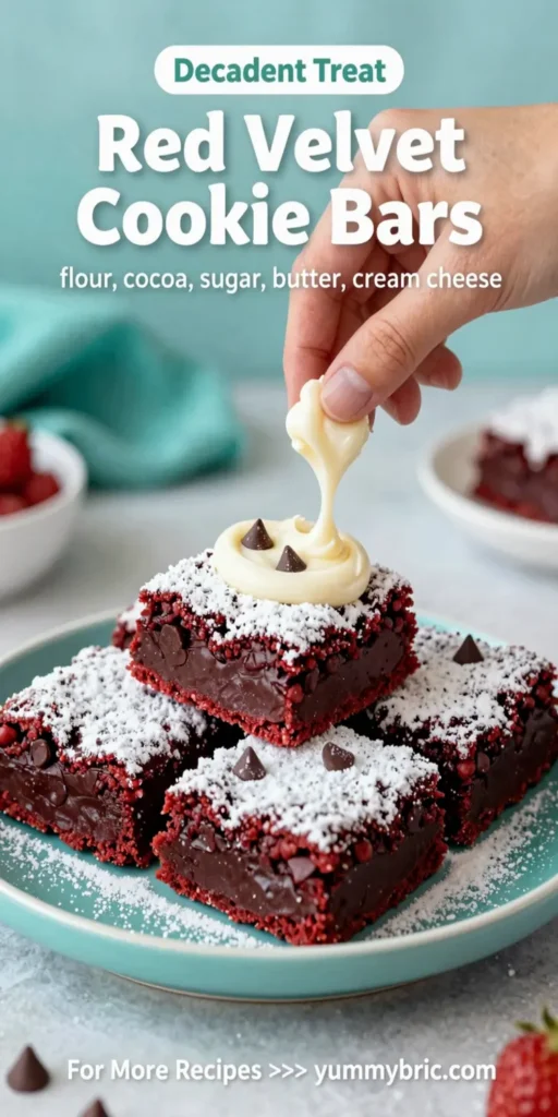 Red Velvet Cookie Bars
