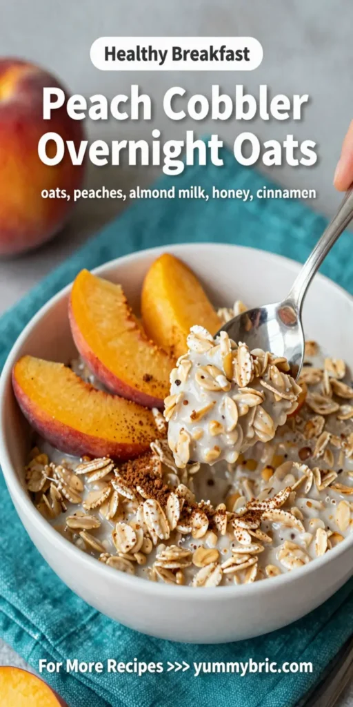 Peach Cobbler Overnight Oats