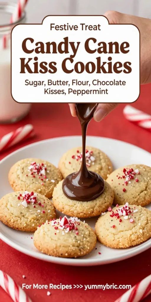 Candy Cane Kiss Cookies