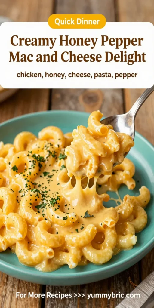 Creamy Honey Pepper Chicken Mac and Cheese Delight