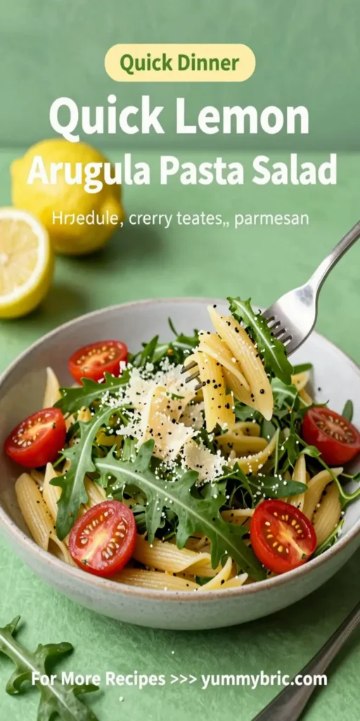 Quick Lemon Arugula Pasta Salad