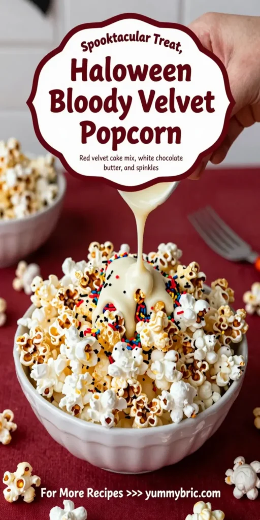 Halloween Bloody Red Velvet Popcorn