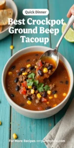 Best Crockpot Ground Beef Taco Soup