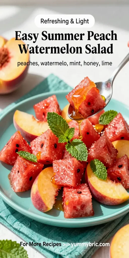 Easy Summer Peach Watermelon Salad