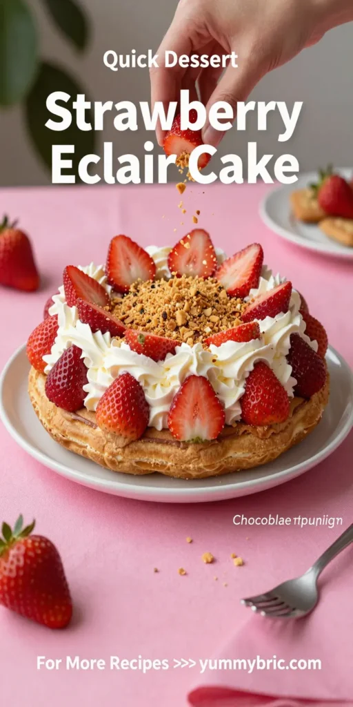 Strawberry Eclair Cake