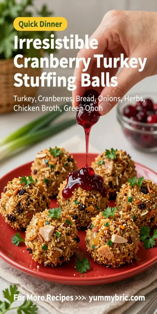Irresistible Cranberry Turkey Stuffing Balls