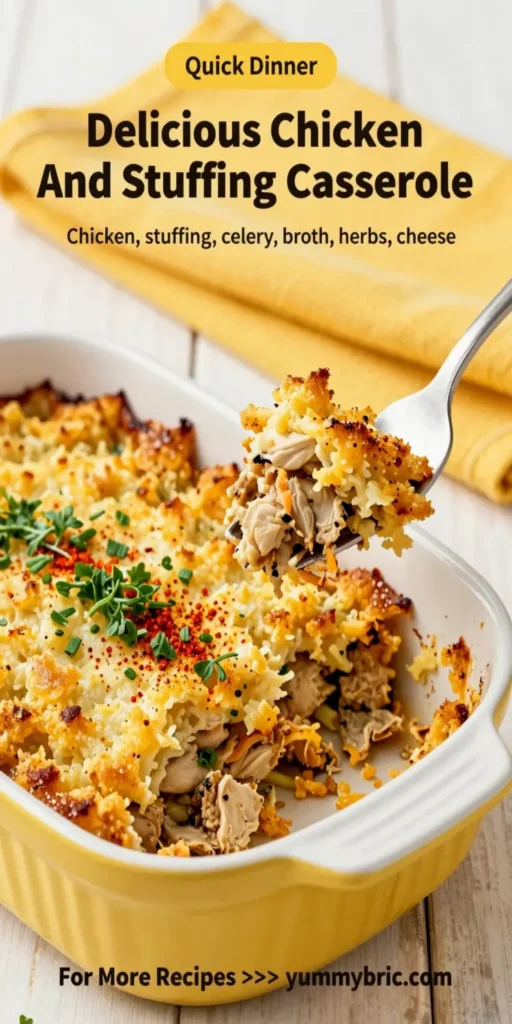 Delicious Chicken And Stuffing Casserole