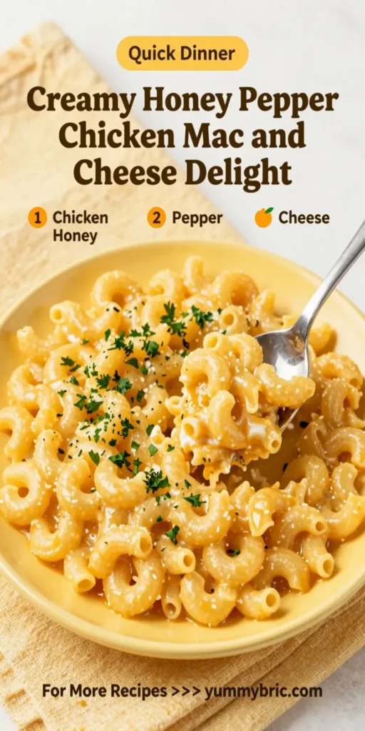 Creamy Honey Pepper Chicken Mac and Cheese Delight