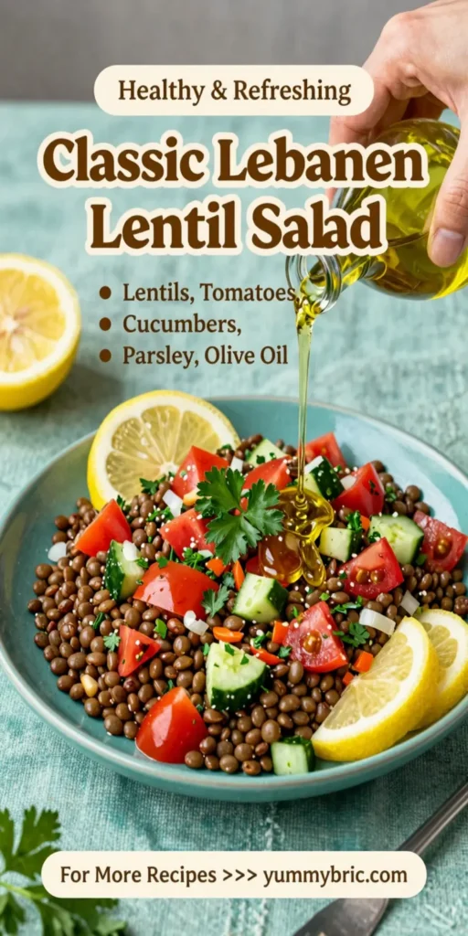 Classic Lebanese Lentil Salad
