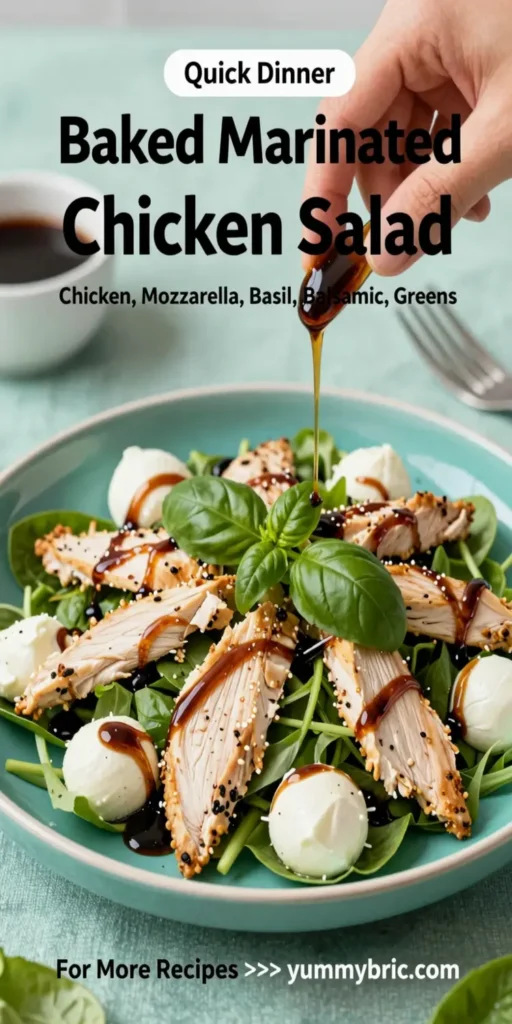 Baked Marinated Chicken Salad with Mozzarella and Balsamic Vinaigrette