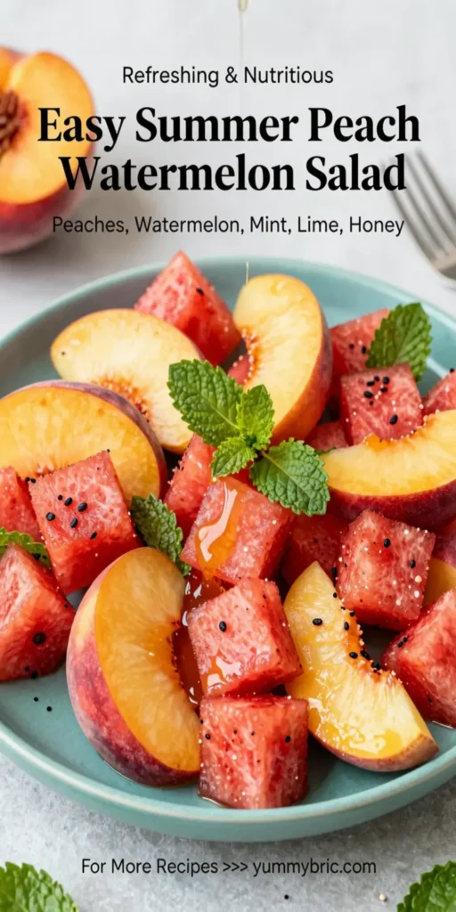 Easy Summer Peach Watermelon Salad