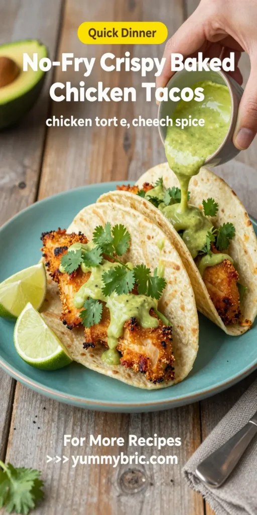 No-Fry Crispy Baked Chicken Tacos