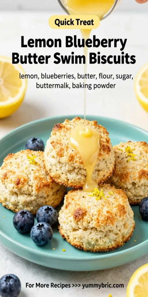 Lemon Blueberry Butter Swim Biscuits