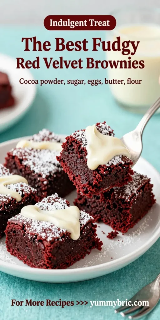The Best Fudgy Red Velvet Brownies