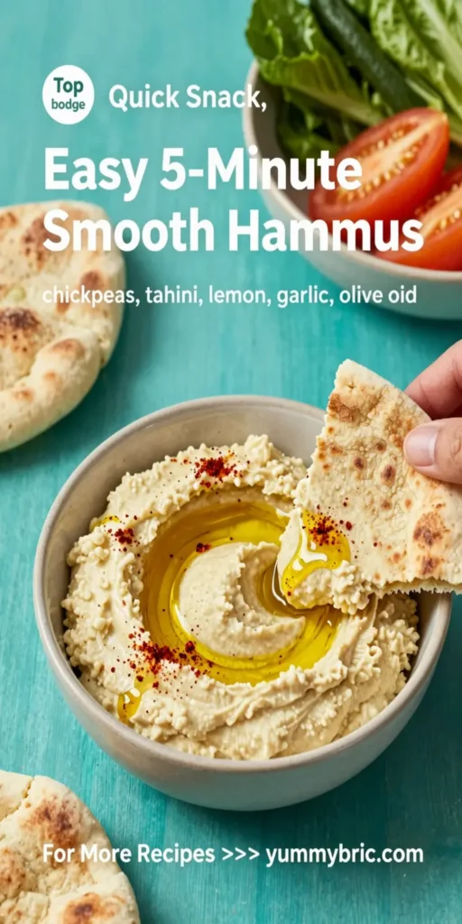 Easy 5-Minute Smooth Hummus