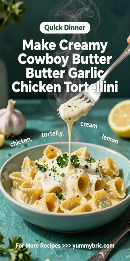 Make Creamy Cowboy Butter Garlic Chicken Tortellini Fast